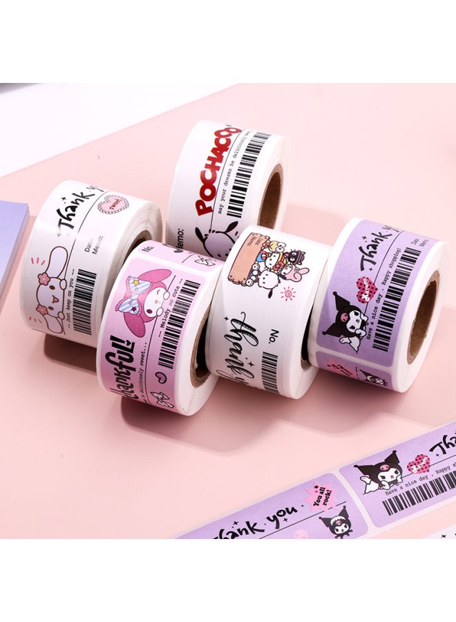 Liyuan Little Red Riding Book Bill Wind Sealing Sticker 120pcs/roll Coated Paper Sticker Sanrio Sealing Sticker - Image 2