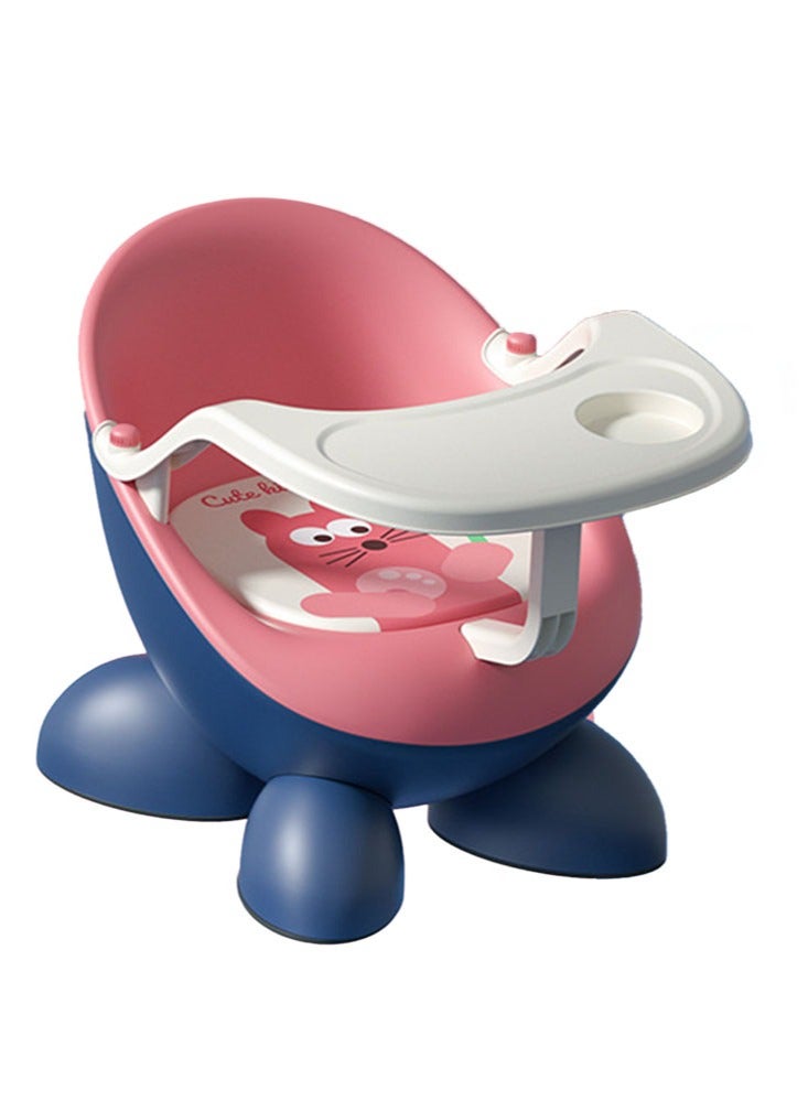 بيرفيي كرسي طعام للأطفال مع مقعد معزز بصوت مضحك للأطفال الصغار لإطعام الطفل كرسي تغذية الأطفال المحمول مع صينية قابلة للإزالة - Image 1