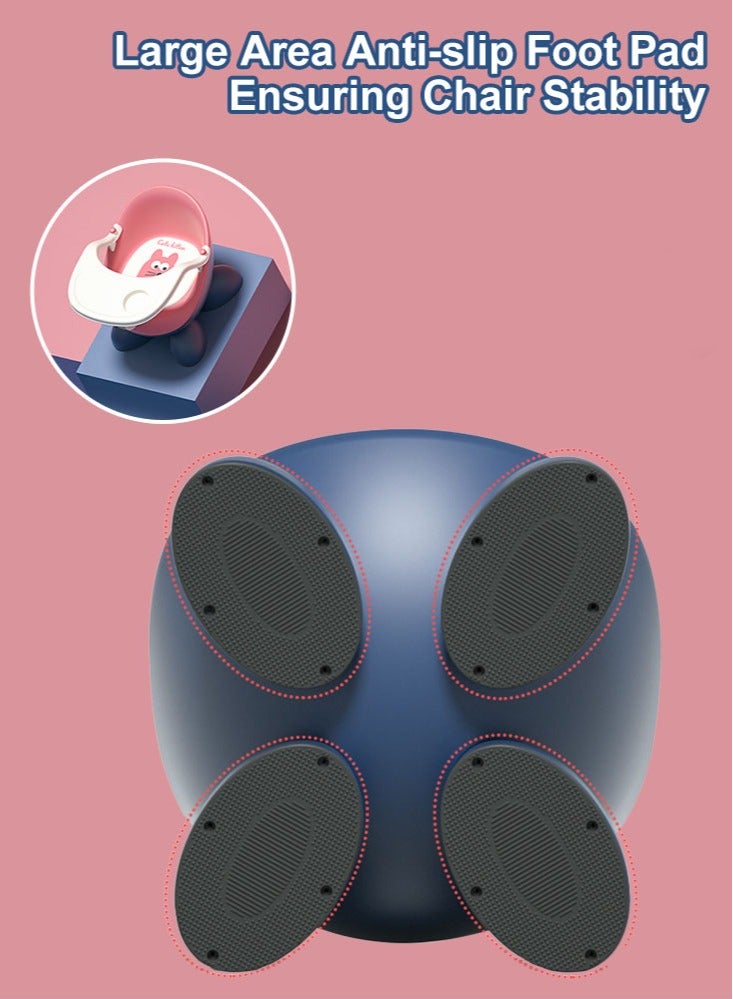 بيرفيي كرسي طعام للأطفال مع مقعد معزز بصوت مضحك للأطفال الصغار لإطعام الطفل كرسي تغذية الأطفال المحمول مع صينية قابلة للإزالة - Image 3