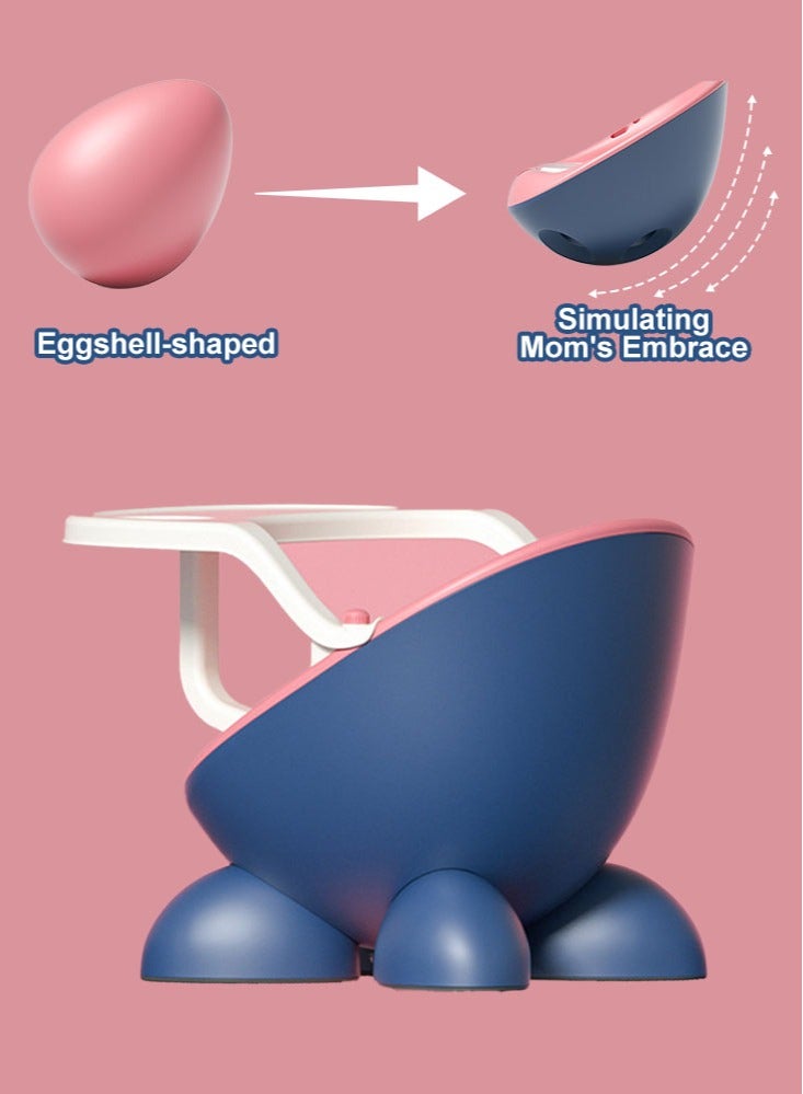 بيرفيي كرسي طعام للأطفال مع مقعد معزز بصوت مضحك للأطفال الصغار لإطعام الطفل كرسي تغذية الأطفال المحمول مع صينية قابلة للإزالة - Image 4