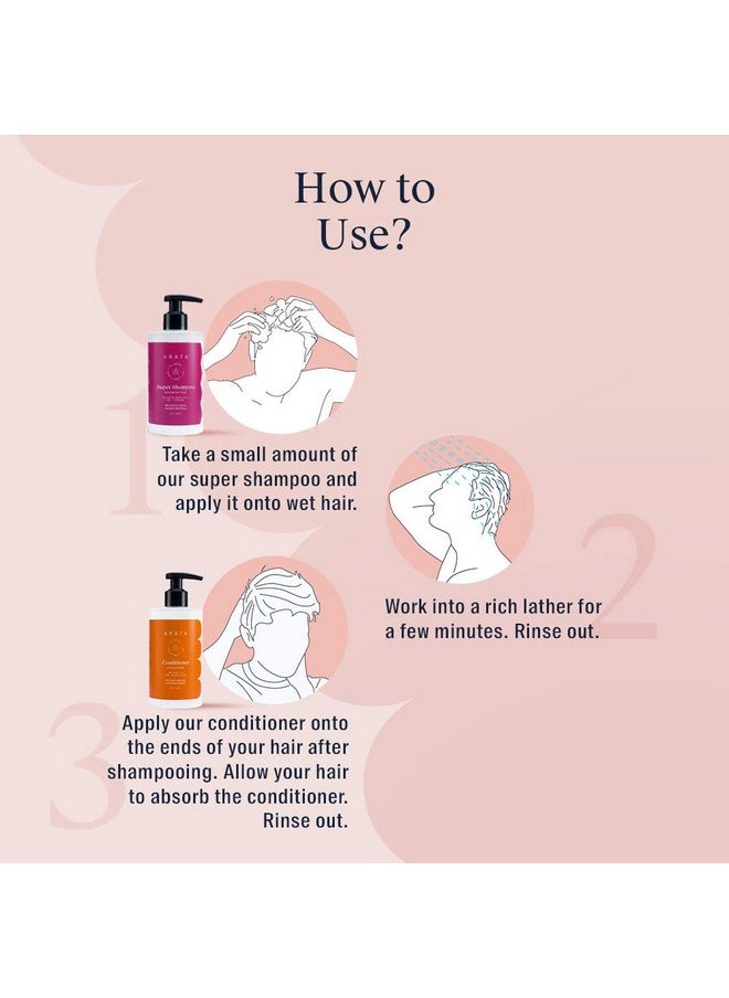 ARATA - Hair Fall Control Combo | With Power Of 5 In 1 Hair Care Kit With Super Shampoo And Conditioner Combo | Vogue 2022 Awarded Best Daily Shampoo | Vegan & Cruelty-Free | (300 Ml Each) (Pack Of 2) - Image 1