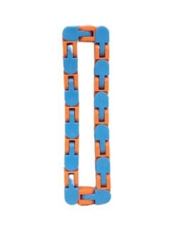 36 Links Wacky Tracks Snap And Click Snake Puzzle Fidget Toy - Blue and Orange