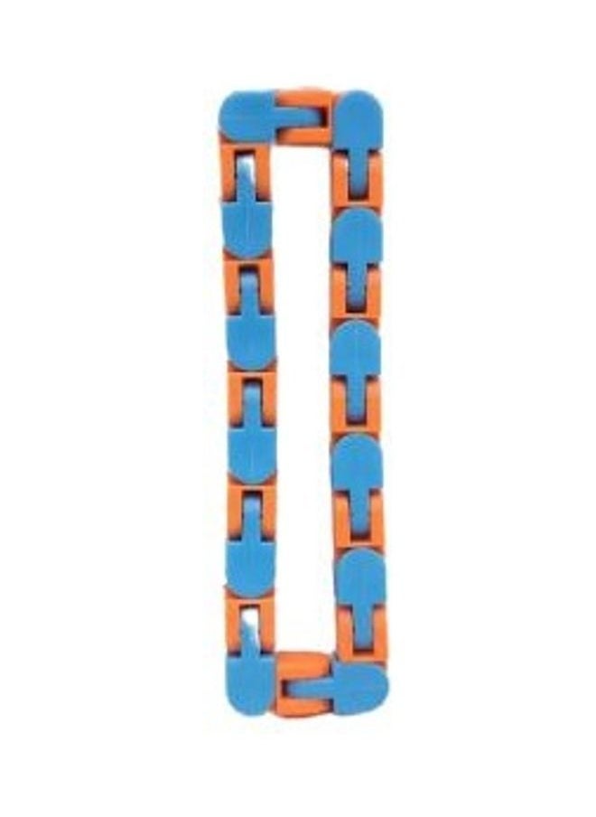 Generic - 36 Links Wacky Tracks Snap And Click Snake Puzzle Fidget Toy - Blue and Orange - Image 1