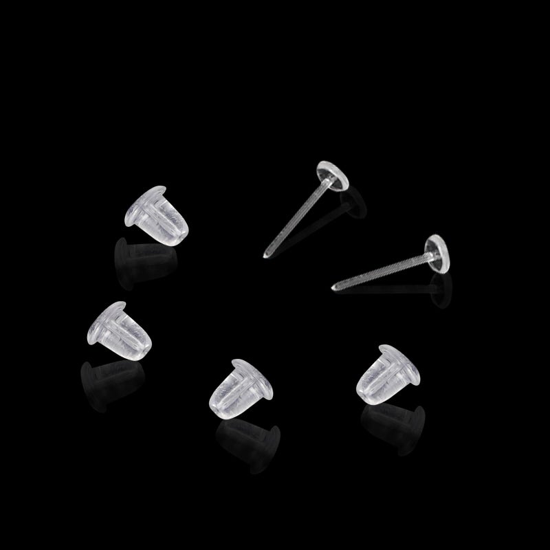 YOYOSTORE 3mm Invisible Plastic Earrings Blank Pins Stud Tiny Head Findings DIY Supplies (200 pieces/100 Pairs) - Image 5