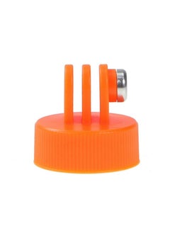 Universal Accessories For Sports Cameras J-type Adapter Base Adapter Long Screw Integrated Base Selfie Five-finger Ring-Color:gopr Bottle Cap Orange