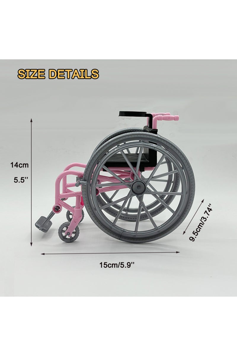 كرسي متحرك واحد واقعي للأطفال/دمى كين، قطعة صغيرة لطيفة لبيت الدمى، ملحق للدمى