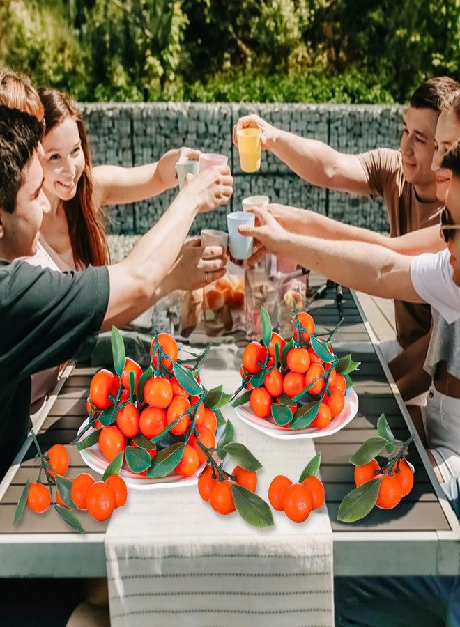 Tobeelec 15 Clusters Artificial Mini Orange Simulation Decorative Tangerine Kitchen Table Fake Orange Realistic Artificial Fruit Bowl Tray Faux Fruit for Home Party Kitchen Festival Decor - Image 5
