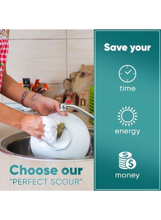 DR. SCHAVIT Perfect Scour 2 Pack Scrub Sponges For Kitchen Multipurpose Nonscratch Sponge With Heavy Duty Scouring Power Soft And Fast Cleaning Scrubber For Cleaning Dishes Pans Pots And Hard Stains - Image 4