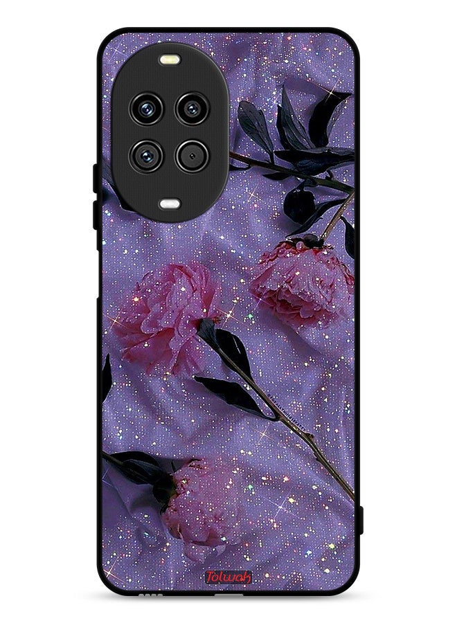Tolwak غطاء حماية لهاتف هواوي نوفا 14 5G مع زهور لامعة