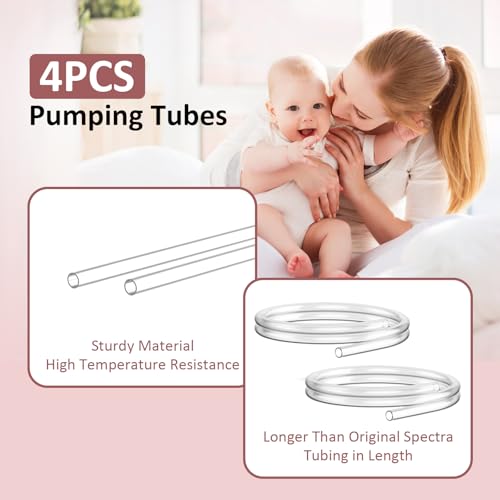 afontoto Pump Parts Compatible with Spectra S1/S2/9 Plus Breastpump, 4 Set Replacement Parts for Spectra Include 19mm Flange,Duckbill Valve,Backflow Protector,Tube,Bottle, Not Original Replacement Pump Parts - Image 5