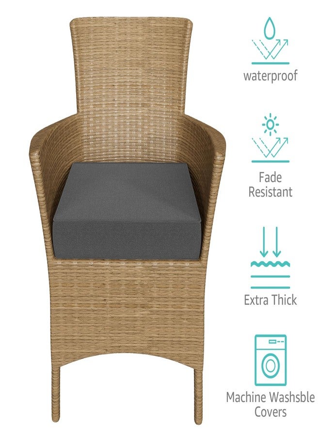YENING Outdoor Chair Cushions (2, Grey, 20 x 20 x 4 Inch) - Image 5