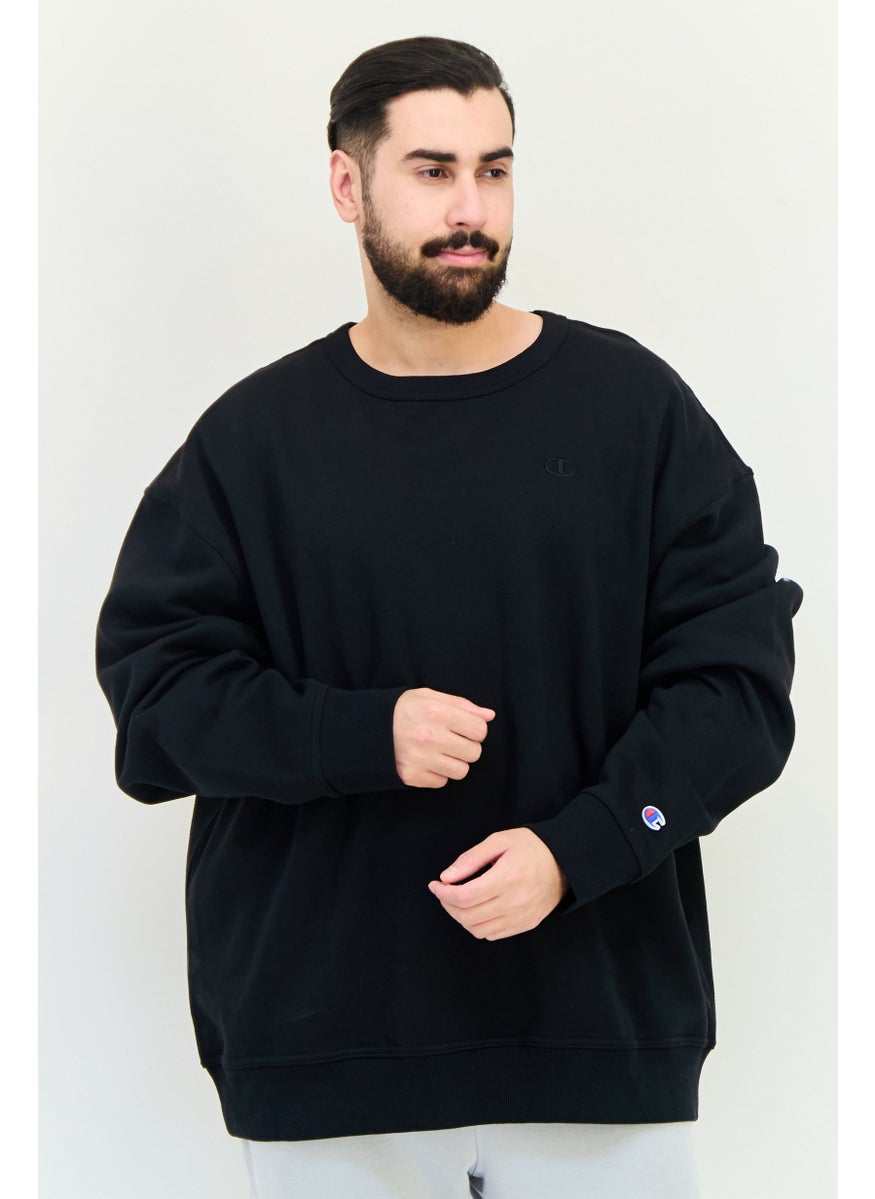 Champion Men Sportswear Fit Long Sleeve Outdoor Sweatshirts, Black  - Image 1