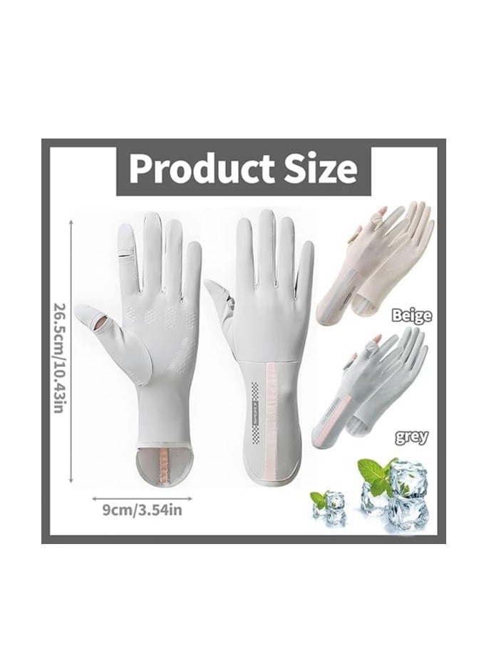 TRASSLE UV Sun Protection Gloves Women Non Slip Sun Gloves Driving Gloves Breathable Outdoor Cycling Gloves for Women,Full Finger Touchscreen Gloves  - Image 2
