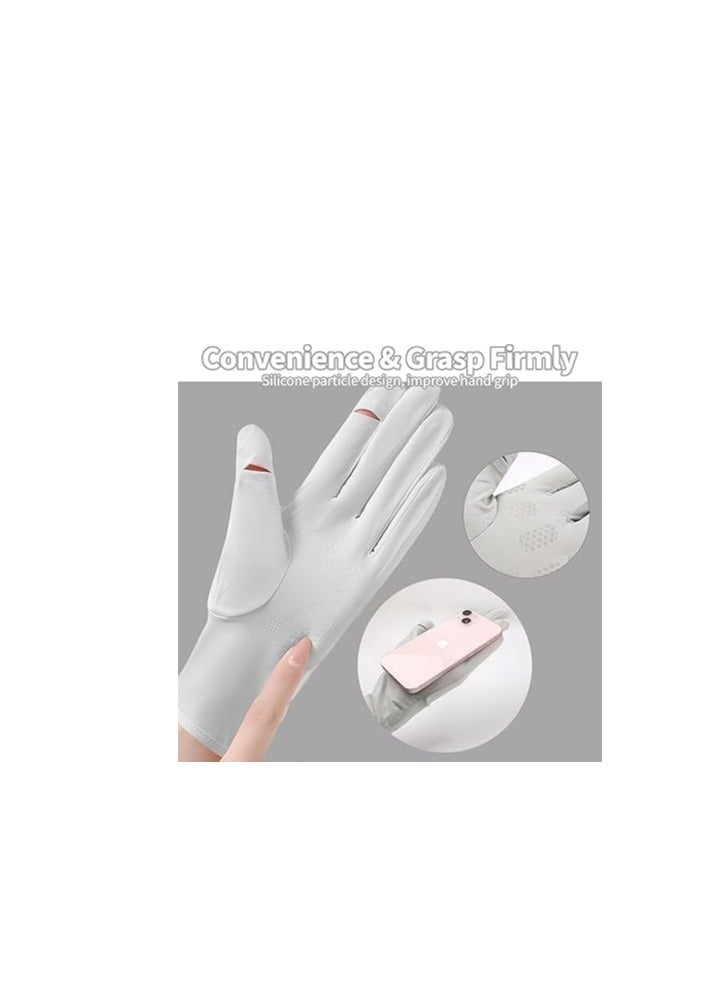 TRASSLE UV Sun Protection Gloves Women Non Slip Sun Gloves Driving Gloves Breathable Outdoor Cycling Gloves for Women,Full Finger Touchscreen Gloves  - Image 4