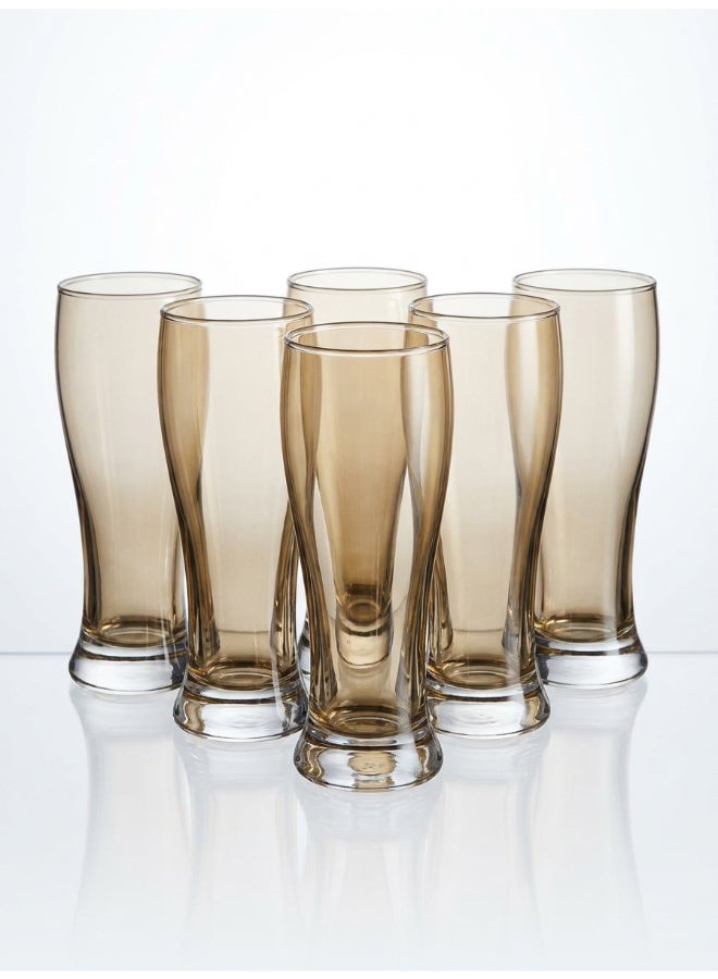 Luminarc Brown 6 Piece Tumbler 285ml Drinking Set For Juice, Water, Soft Drinks, Hard Drink, Hot Beverages - Image 1