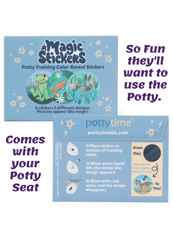 POTTY TIME Potty Training Magic Color Reveal Sticker (A Fun Image Appears When Your Child Tinkles In The Potty Perfect For Motivation And Target Training) Pond Theme - Image 3