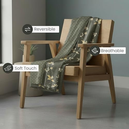Fresh From Loom Reversible Rajai Cover/Blanket Cover/Quilt Cover/Comforter Cover Super Soft Microfiber Cotton Single Bed Duvet Cover with Zipper, (60 x 90 inch, Pack of 1) - Image 4
