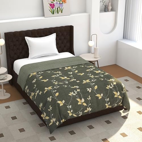 Fresh From Loom Reversible Rajai Cover/Blanket Cover/Quilt Cover/Comforter Cover Super Soft Microfiber Cotton Single Bed Duvet Cover with Zipper, (60 x 90 inch, Pack of 1) - Image 1