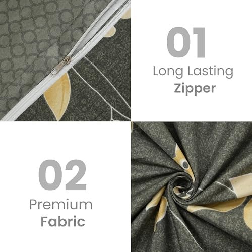 Fresh From Loom Reversible Rajai Cover/Blanket Cover/Quilt Cover/Comforter Cover Super Soft Microfiber Cotton Single Bed Duvet Cover with Zipper, (60 x 90 inch, Pack of 1) - Image 5