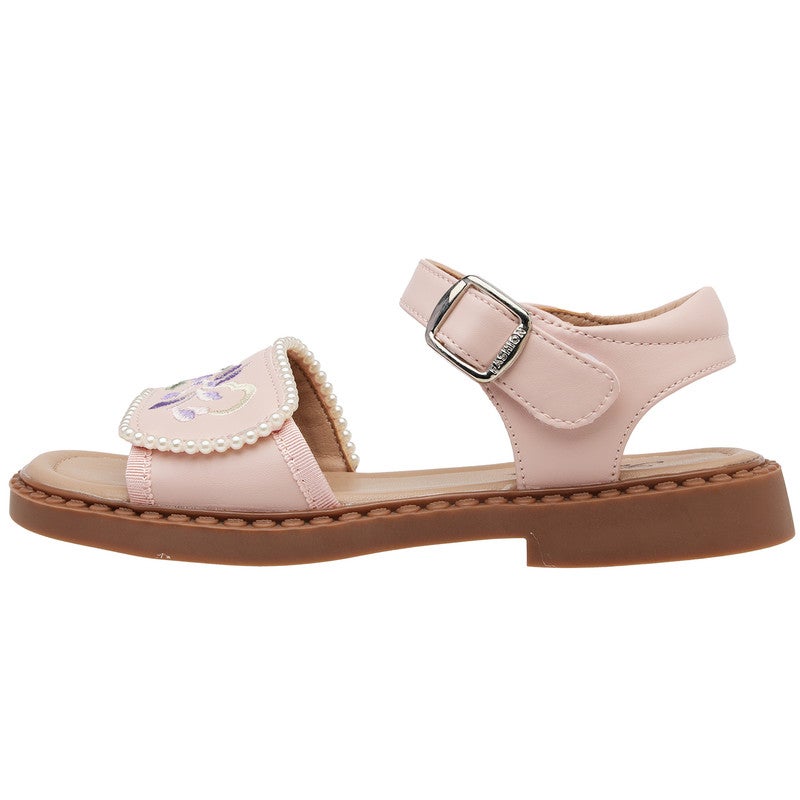 Lucky Kids Flat Dress Sandals for Girls - Stylish Summer Shoes for All Occasions Soft Rubber embroidery shoes for Little Kid/Big Kid - Image 2