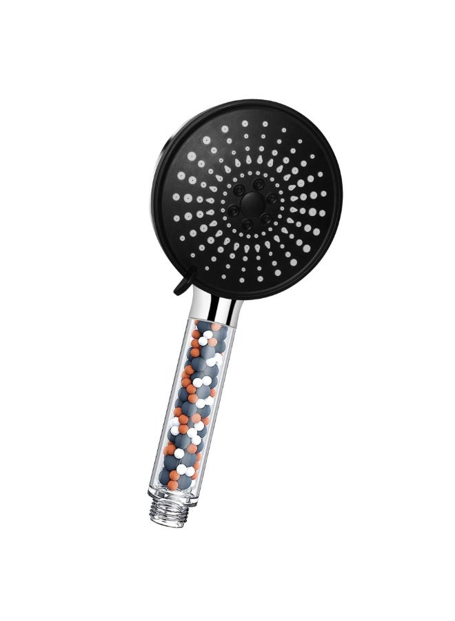 دش يدوي مع فلتر – دش عالي الضغط لصحة الشعر والبشرة | فلتر مياه بالحجر المعدني، منع تساقط الشعر وإزالة الكلور، مستلزمات الحمام | فلتر دش الاستحمام (شفاف) - Image 1