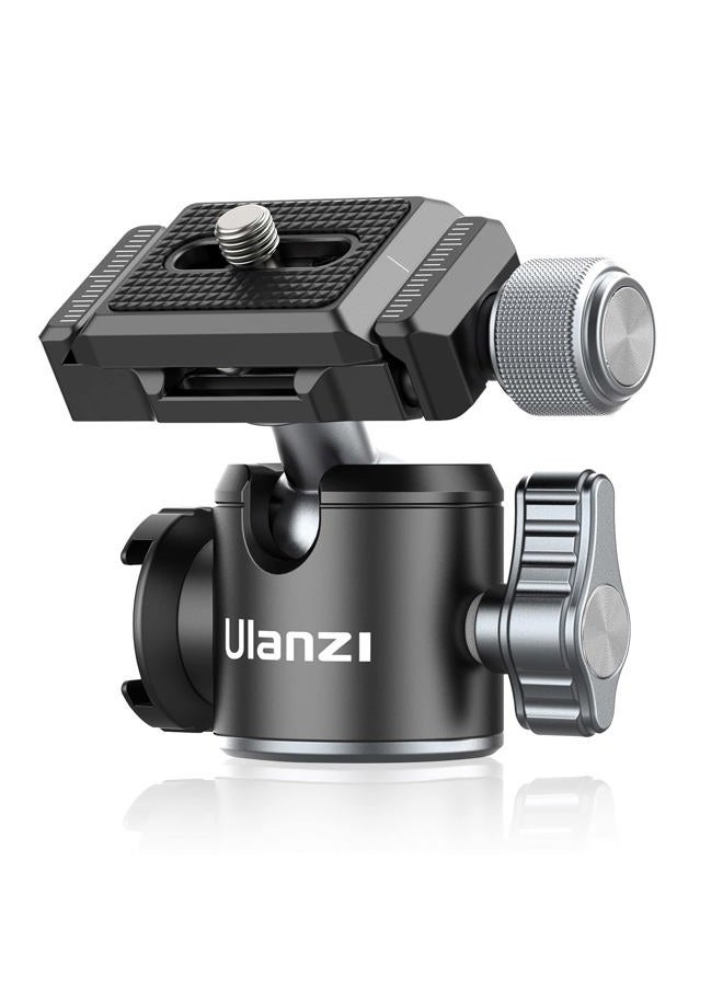 Ulanzi Tripod Ball Heads for 1/4" Tripod, U-80L Camera BallHead Metal Mini Ball Head 360 Degree Rotating Panoramic Arca Quick Release Plate & Cold Shoe, for DSLR Camera Camcorder Tripod Monopod Slider - Image 1