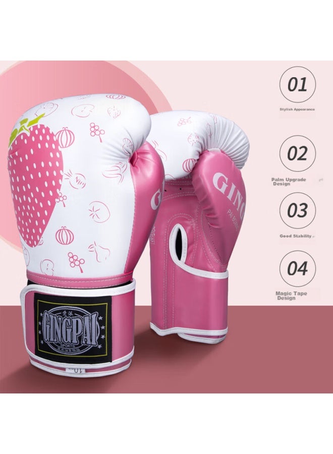 Competing pie Jingpai Boxing Gloves For Children And Adults, Women's Gloves, Fighting, Muay Thai, Sanda Training, Professional Combat, Punching Bag, 6oz - Image 3
