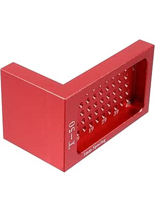 T Type Woodworking Scriber Alloy Ruler Red Hole Positioning Gauge Precision Layout Tool - Image 1