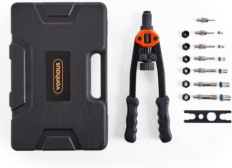 VonHaus Rivet Nut Gun Set with 7 Metric Mandrels and 150 Assorted Rivnuts - Image 3