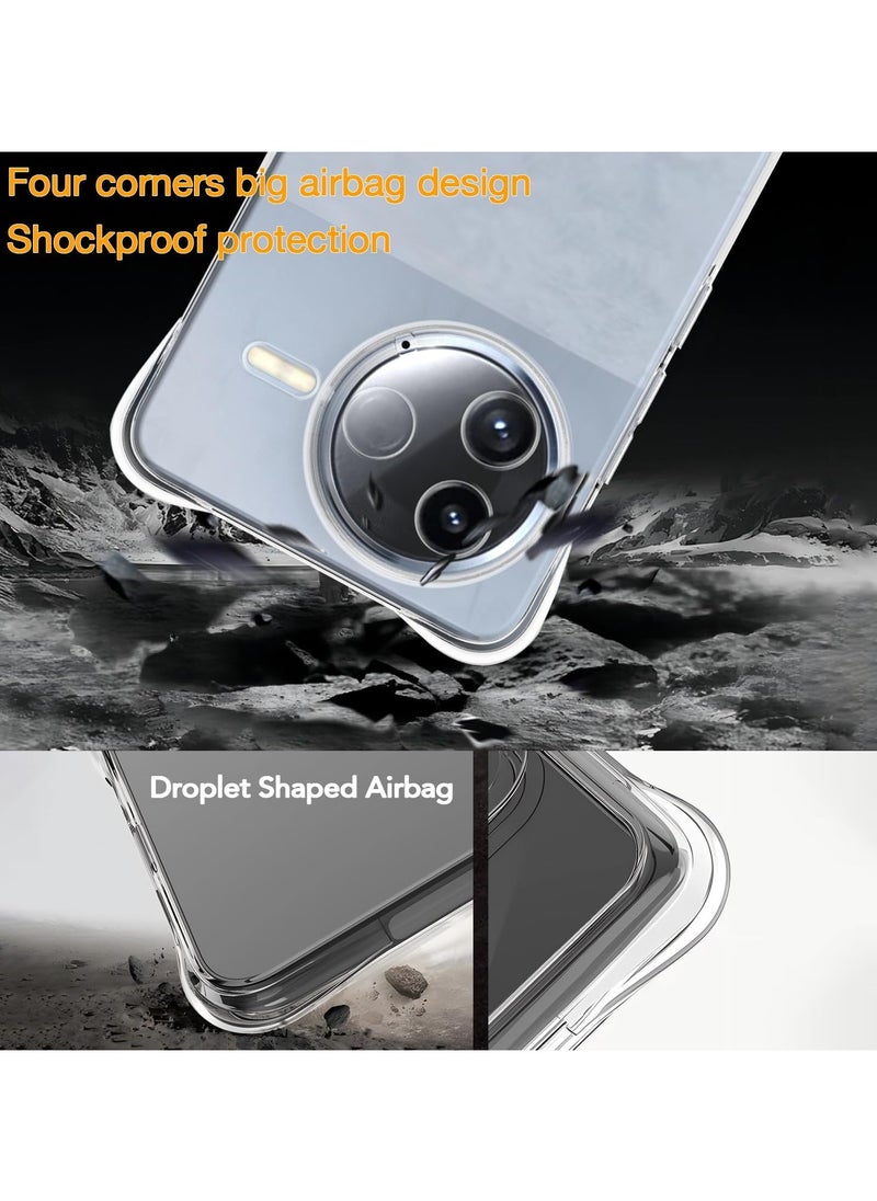 Generic - Silicone Case for Xiaomi Poco F7 Pro 5G Clear TPU Four Corners Protection Cover Transparent Soft funda - Image 1