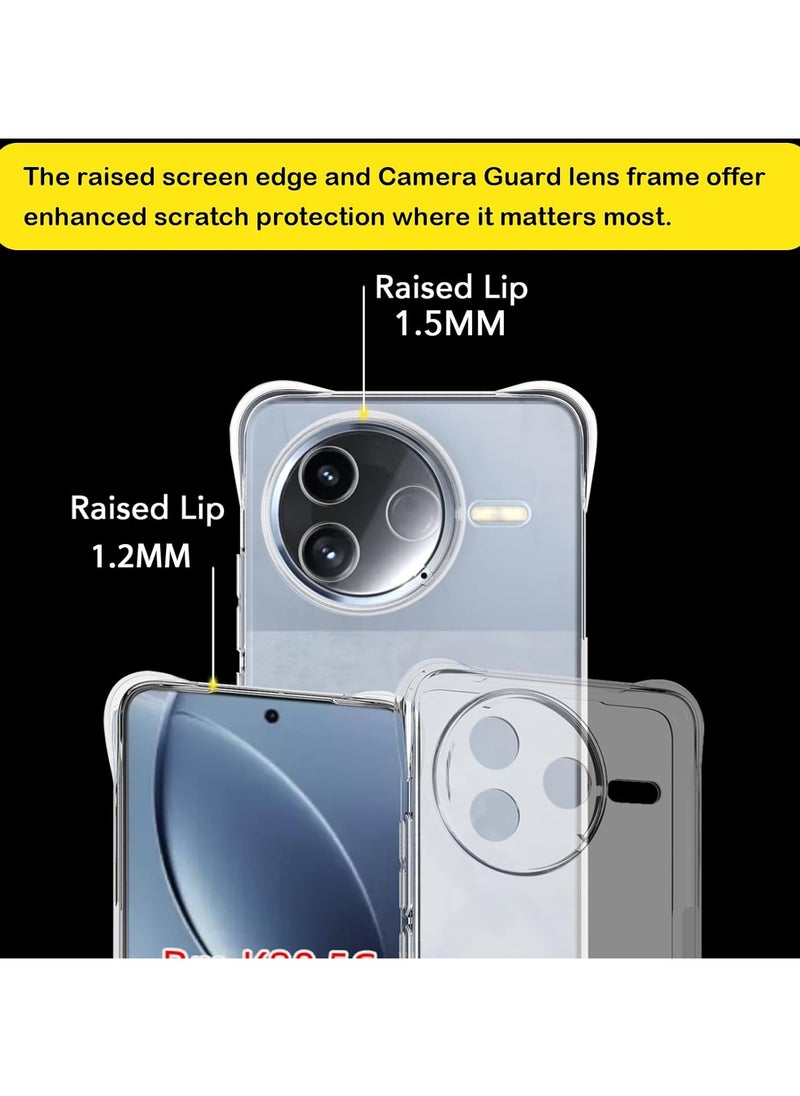 Generic - Silicone Case for Xiaomi Poco F7 Pro 5G Clear TPU Four Corners Protection Cover Transparent Soft funda - Image 1