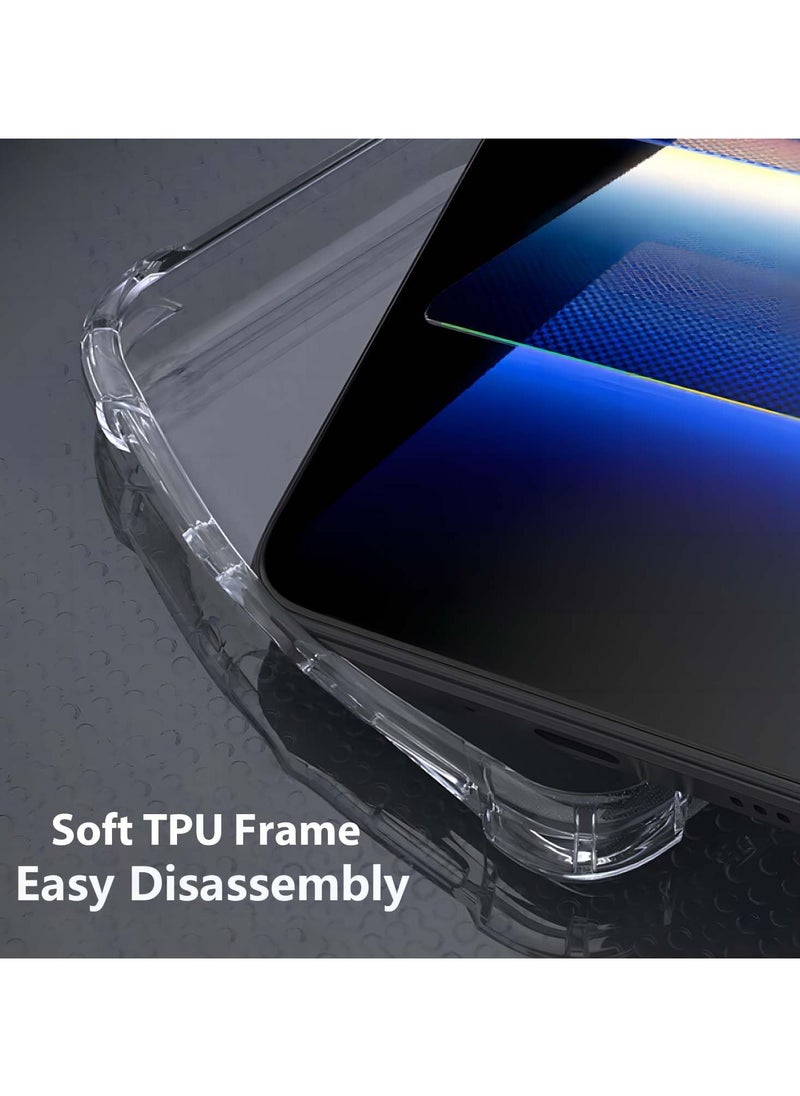 Generic - Silicone Case for Xiaomi Poco F7 Pro 5G Clear TPU Four Corners Protection Cover Transparent Soft funda - Image 1
