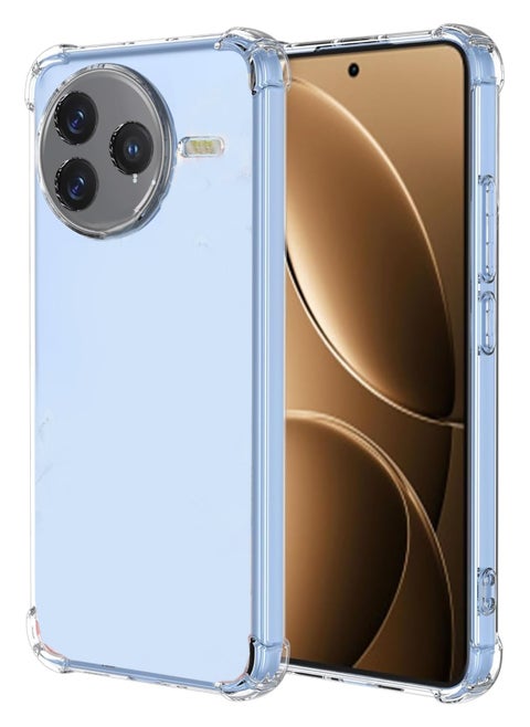 Silicone Case for Xiaomi Poco F7 Pro 5G Clear TPU Four Corners Protection Cover Transparent Soft funda