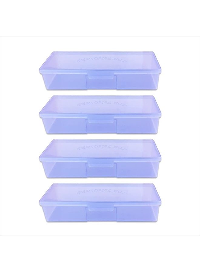 Beauticom Personal Box Storage Case for Professional Manicurist Nails Pedicure (Large Size) (4 Pieces, PURPLE) - Image 1