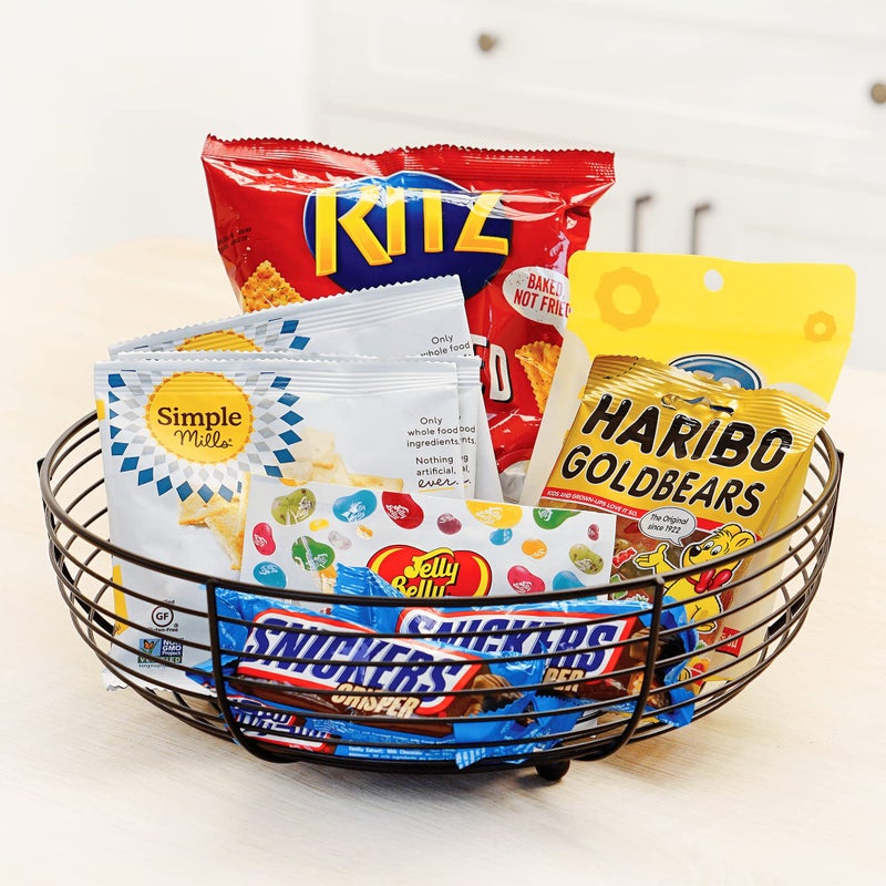CAXXA Countertop Fruit Bowl  Wire Basket for Fruits  Breads  Vegetables Snacks  Black - Image 5