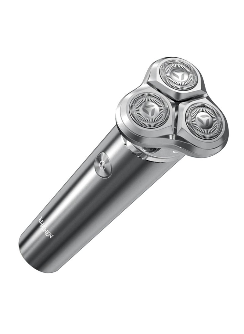 X6 Electric Shaver Men's Cutter Washable Silver Shaver Magnetic Three- Head