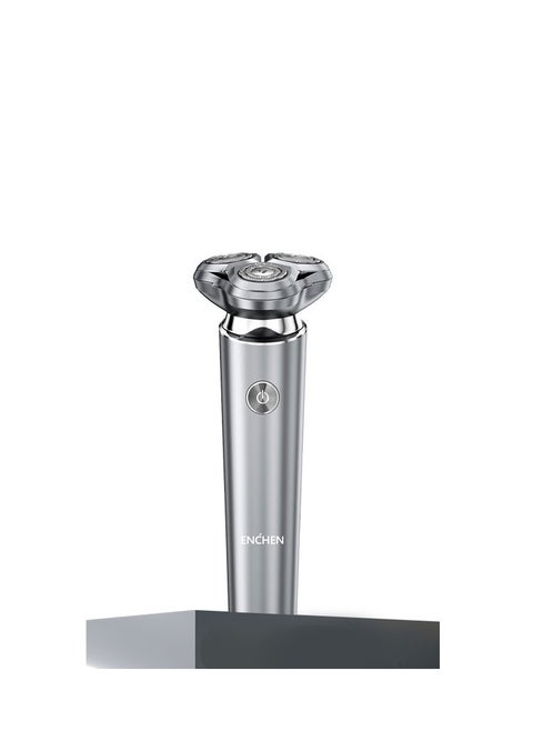 X6 Electric Shaver Men's Cutter Washable Silver Shaver Magnetic Three- Head