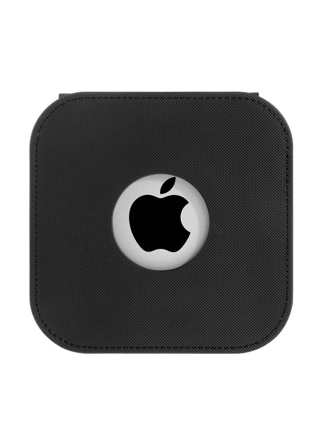Suitable For 2024 Apple Mac Mini Computer Host Protective Case Leather Case-Color:Black-Applicable Models:2024 Mac Mini  - Image 1