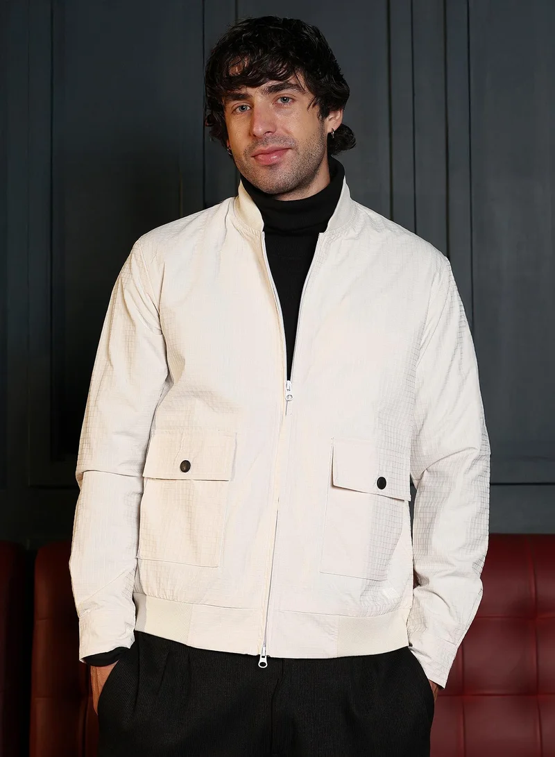 كامبوس سوترا جاكيت بومبر وافل بسحاب أمامي للرجال