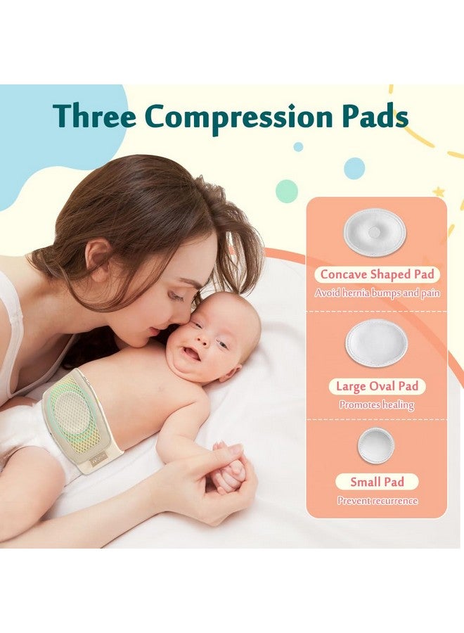 Mybow Umbilical Hernia Belt Baby, Infant Belly Button Band, Umbilical Cord Cover for Newborn Abdominal Binder, Hernia Support Truss, Belly Button Shaper, Adjustable Navel Band with 3 Compression Pad - Image 5