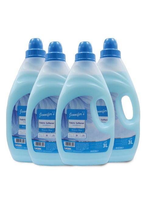 Fabric Softener Breezy Blue 4 x 3L