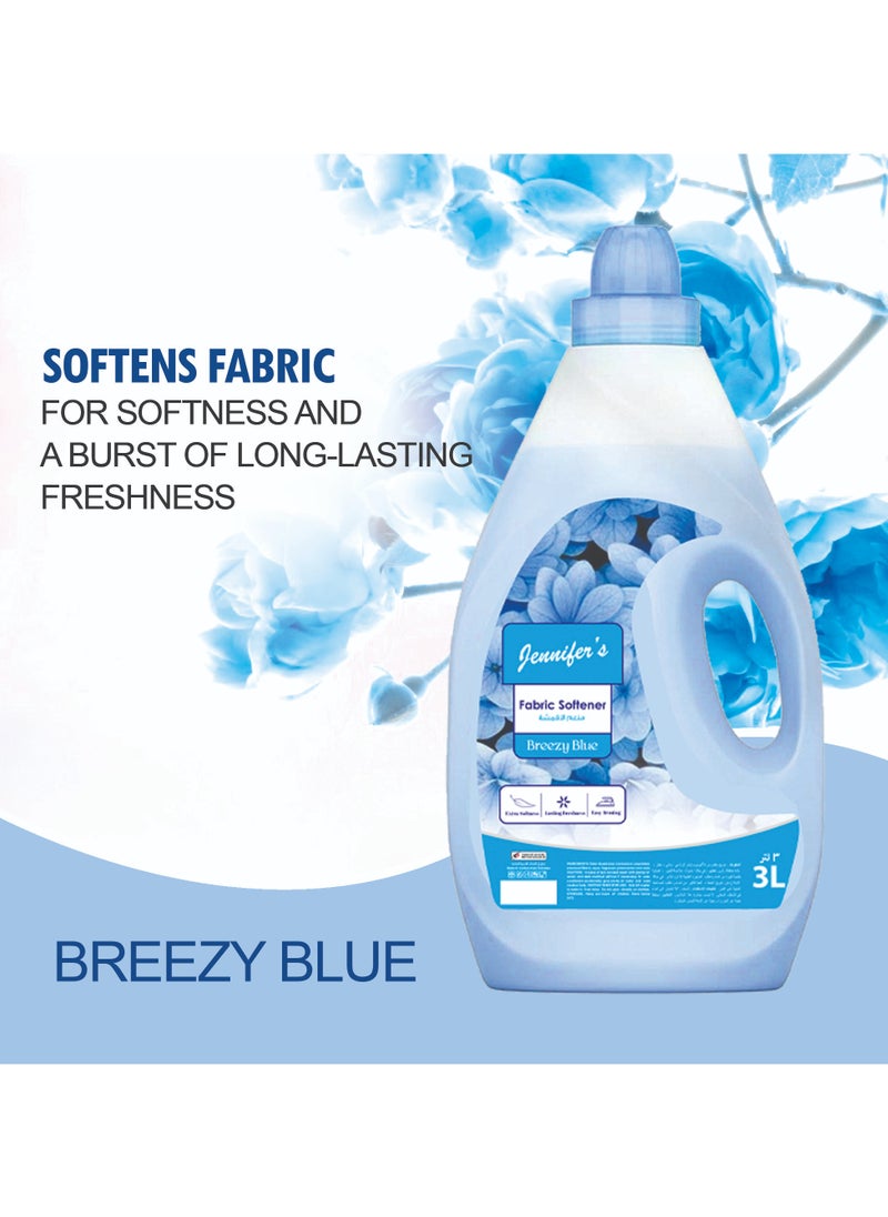 Jennifer's Fabric Softener Breezy Blue 4 x 3L  - Image 2