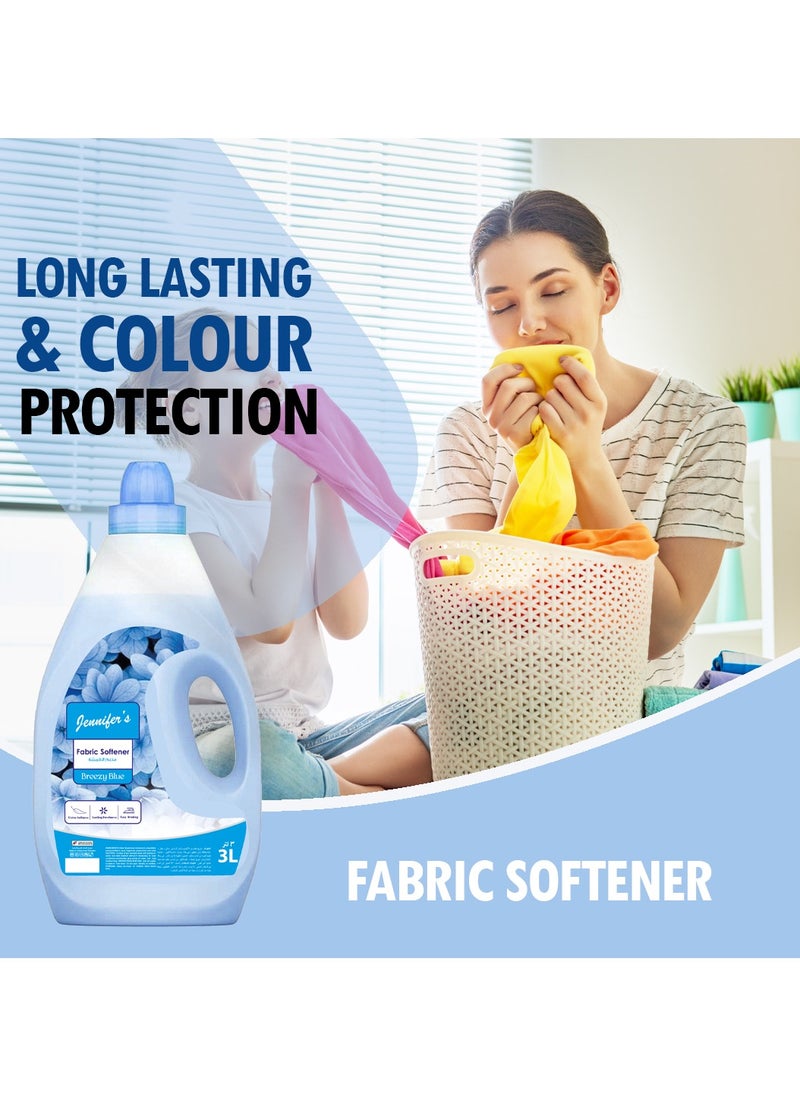 Jennifer's Fabric Softener Breezy Blue 4 x 3L  - Image 4