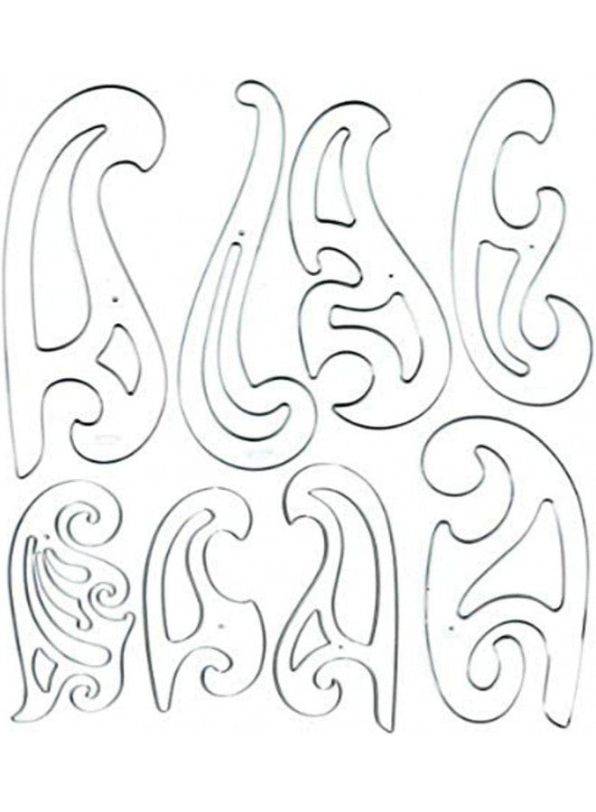 Westcott French Curve Template, Set of 8 (FC-8) - Image 1
