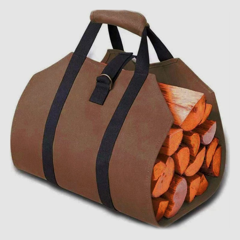 Firewood Carrier Wood Carring Bag with Handles Durable Waxed Canvas Log Carrier Large Log Tote Bag Firewood Holder for Camping Indoor 39 X 16 Inch - Image 4