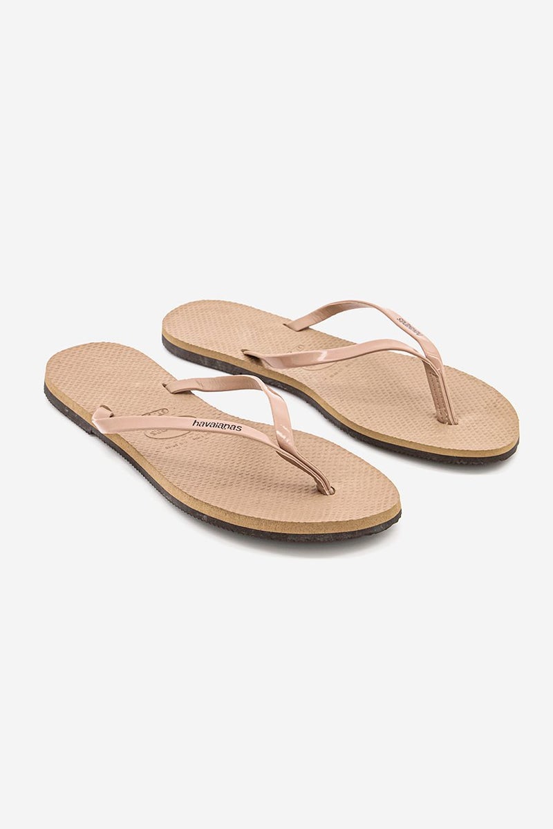 havaianas Women Style 2 You Metallic Slip On Flip Flop, Brown  - Image 1