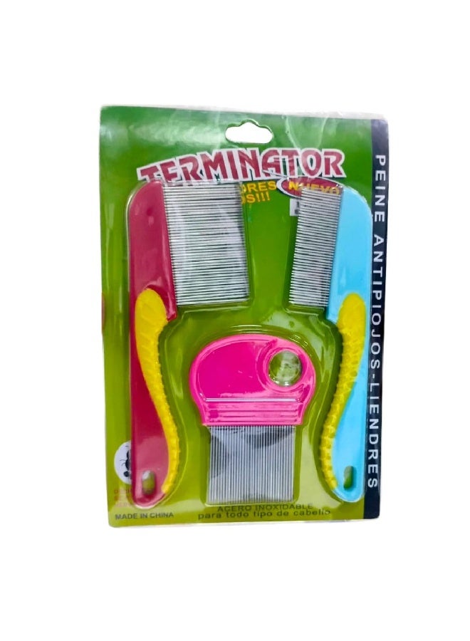 ترمينيتور مشط مضاد للقمل والصئبان - 3 قطع