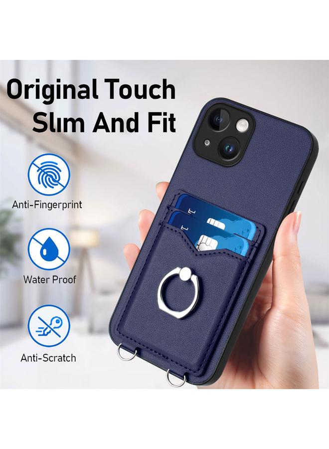 اس-توب جراب لهاتف iPhone 13 mini R20 مع حامل بطاقات على شكل حلقة - Image 5