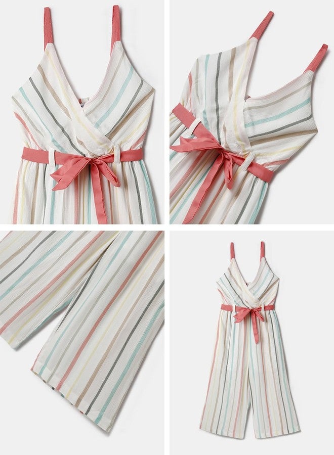 Nautinati Multicolour Strpied Jumpsuit for Girls(NN313-433CW2-5Y_5Y_Multicolor) - Image 5