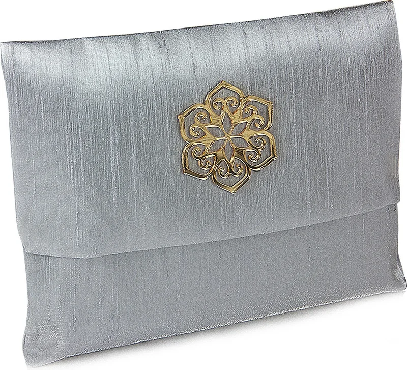 İhvan Online Shantuk Fabric Covered Book of Yasin - Bag Size - Personalized Plate - Prayer Mat - With Rosary - Purse - Gray Color - Mevlid Gift